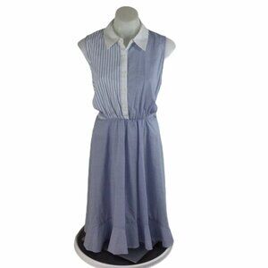 a loves a Stripe Shirt Dress Collared Sleeveless